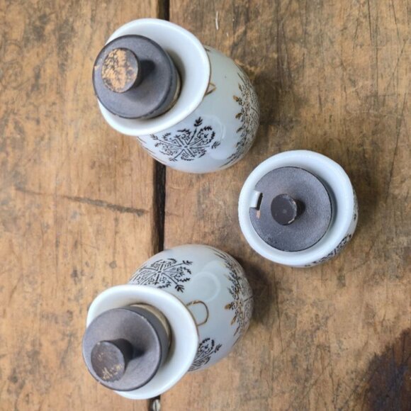 Vintage Atomic Cruet Set Oil Vinegar toothpick Jar Mcm - Picture 7 of 11